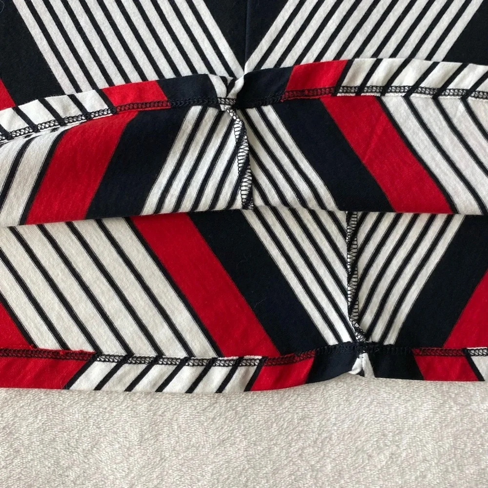 Chaps Chevron Maxi Skirt 100% cotton sz Medium new with Tags - Picture 7 of 14